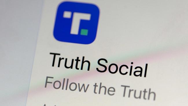 Truth Social is massively overvalued, experts have warned. Picture: Getty Images via AFP