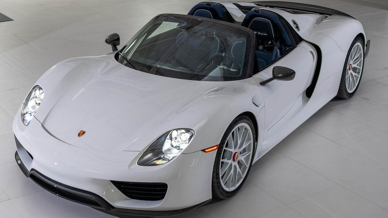 A 2015 Porsche 918 “Weissach” Spyder is part of the White Collection up for auction.