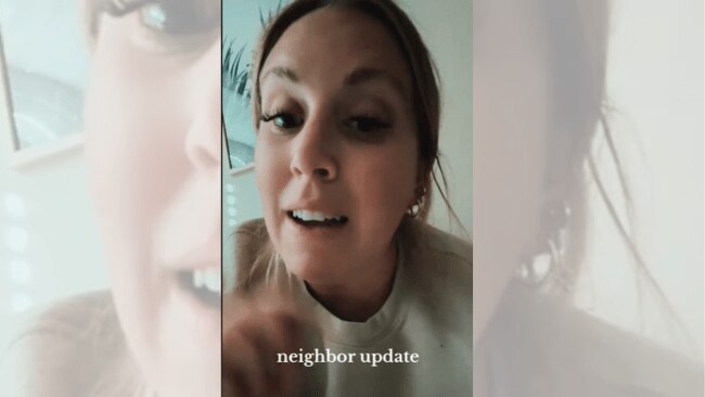 Hayley's neighbours keeping tabs on her every movement. Source: TikTok