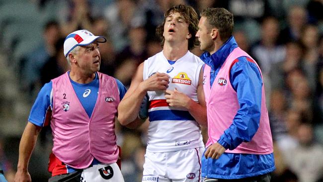 Liam Picken’s night ended before half time after suffering concussion.