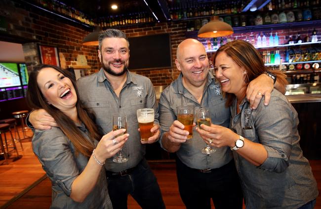 Elly Robinson and Ross Robinson with Adam and Melissa Cryer. Picture: Angelo Velardo