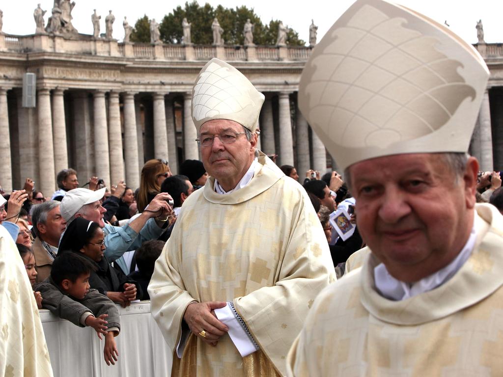 George Pell at a ceremony to commemorate Australia's first Saint, Sister Mary MacKillop. Picture: Franco Origlia