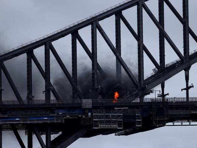 Sydney commuters’ week from hell began with a huge car crash on the Harbour Bridge. Picture: Brendon Thorne/Getty Images