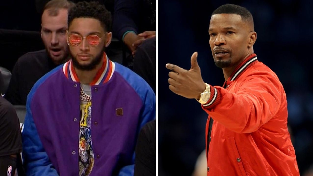 Ben Simmons and Jamie Foxx. Photo: Kayo, ESPN, Getty.