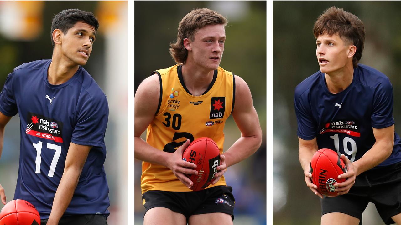 AFL Draft 2021: Nasiah Wanganeen-Milera, Jye Amiss, Neil Erasmus.