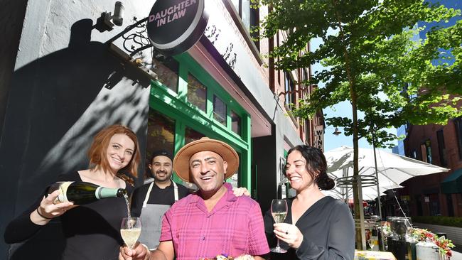 Daughter in Law owner Jessi Singh and his team Sacha Imrie, Chef Arjun Singh and Emily Ross. Picture: Nicki Connolly.