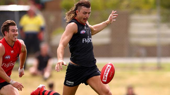 Sam Draper continues to come on as a ruckman at Essendon. Picture: Getty Images