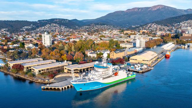 CSIRO research vessel, RV Investigator, in Hobart. Picture: CSIRO