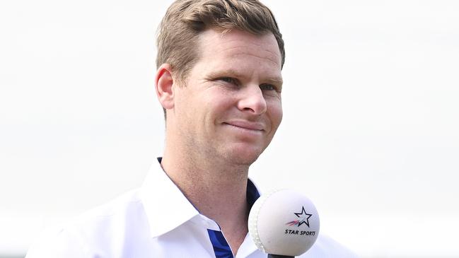 NEW YORK, NEW YORK - JUNE 03: Steve Smith looks on during the ICC Men's T20 Cricket World Cup West Indies & USA 2024 match between Sri Lanka  and South Africa at  Nassau County International Cricket Stadium on June 03, 2024 in New York, New York. (Photo by Alex Davidson-ICC/ICC via Getty Images)