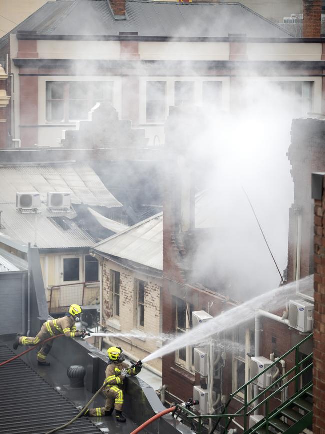 Brunswick Hotel fire, Hobart. Picture Chris Kidd