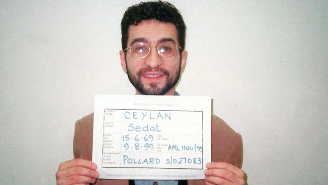 An old police mug shot of Sedat Ceylan taken in 1999 when he was under investigation for serious tax fraud.