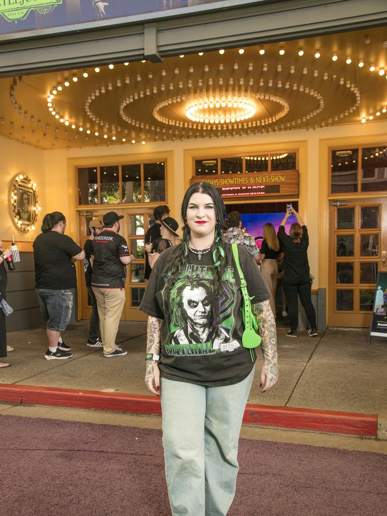 Kaylah Buttigieg on the Green Carpet for the Queensland Premiere of Ã&#146;BeetlejuiceÃ&#147; at Warner Brothers Movie World on the Gold Coast. Picture: Glenn Campbell