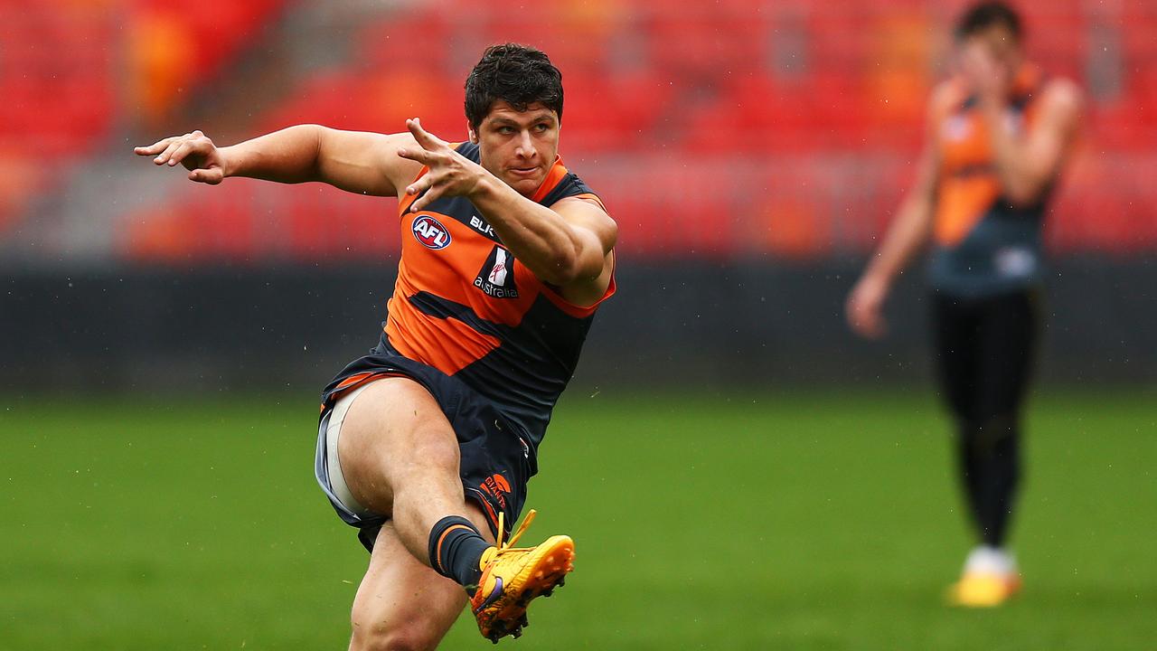 Jon Patton during GWS Giants AFL training at Spotless Stadium, Pic Brett Costello