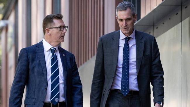 John Watson, Drug &amp; Firearm Squad Commander, and Peter Faux, Organised Crime Squad Commander. Picture: Daily Telegraph/ Brendan Read