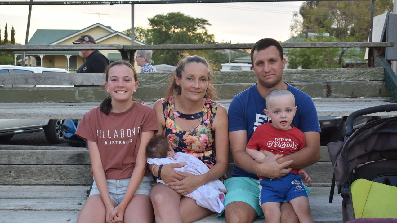 Kailey Turner, Rachel Yard and Michael Urch with (front) Elodie Yard and Zan Urch.