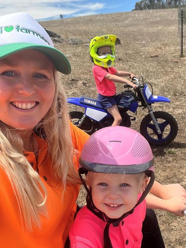 Mel McGorman and two of her children. Picture: Instagram