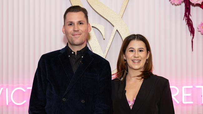 Jeremy Hansen and Abigael Hansen at the Victoria’s Secret Queensland Flagship Store Opening at Pacific Fair. Photo: Celeste Humphrey