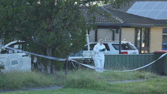 The crime scene on Narcissus Ave in Quakers Hill. Picture: Tim Hunter