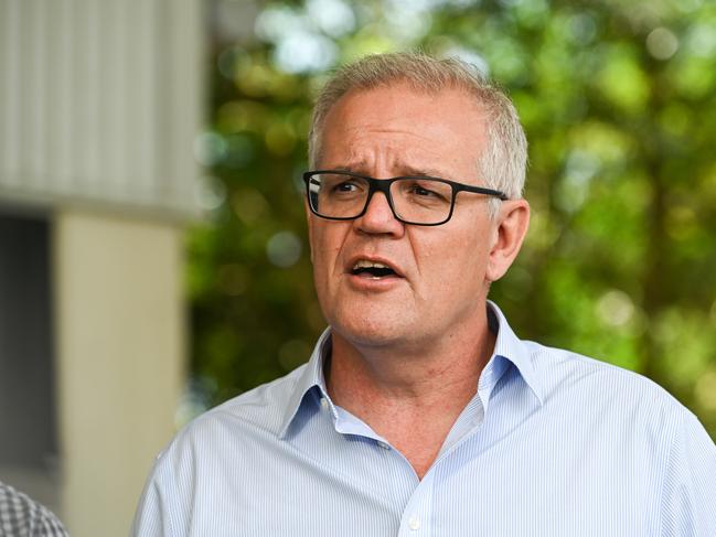 Scott Morrison says $631m has been paid to people hit by the floods. Picture: NCA NewsWire / Flavio Brancaleone