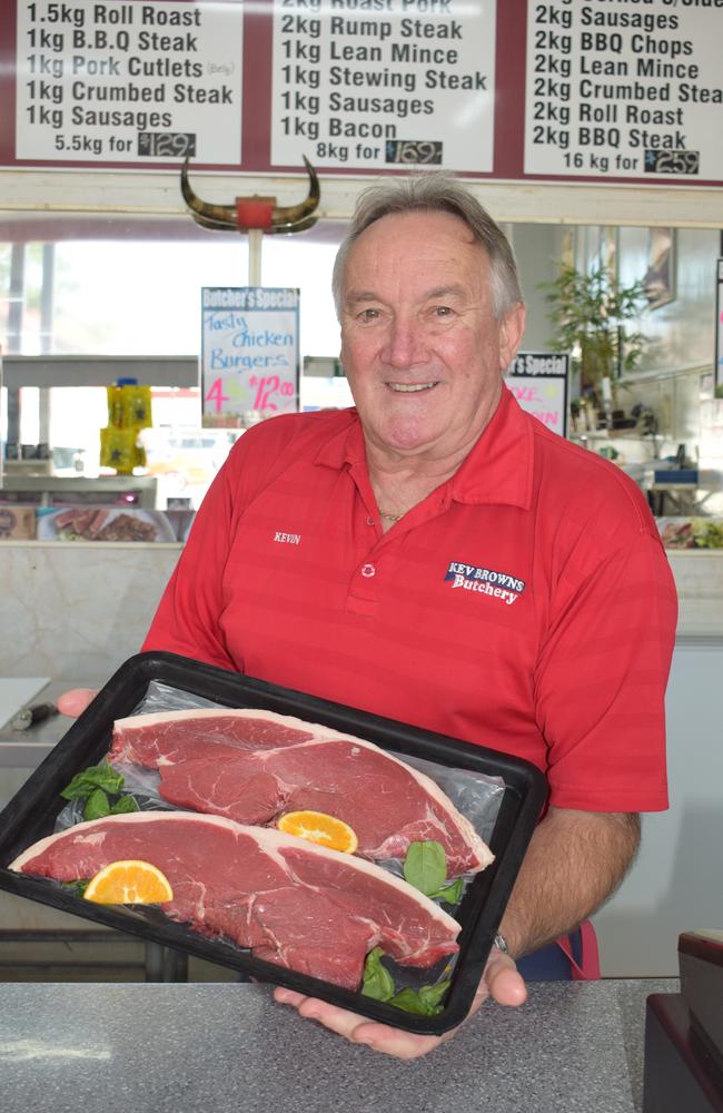 Kevin Brown has been working as a butcher for 52 years. Picture: Aden Stokes