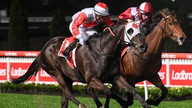 Mystic Journey winning the Stocks Stakes last year. Picture: Racing Photos