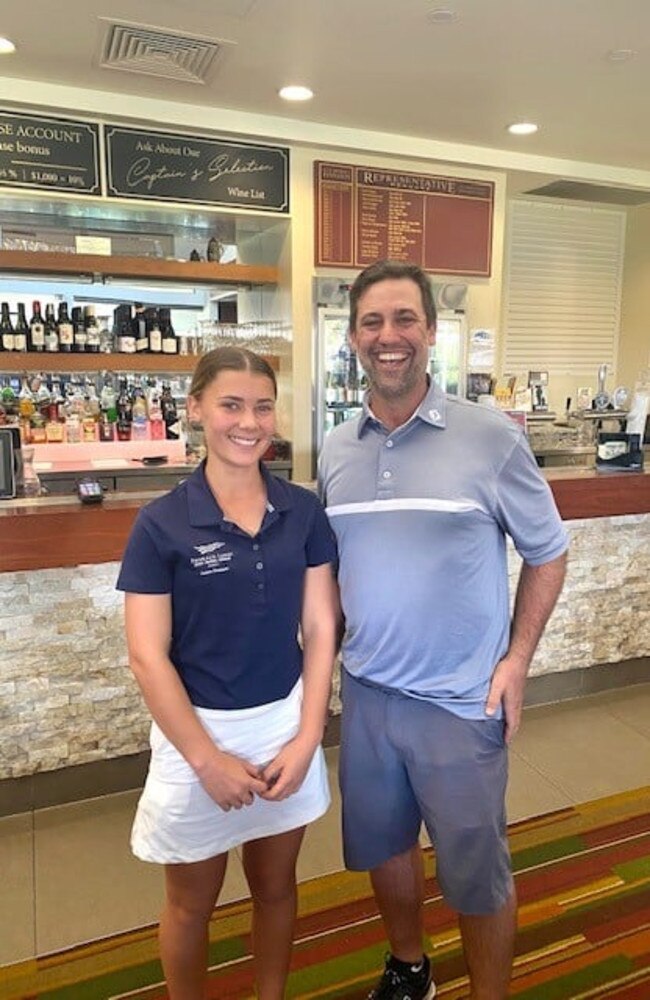 Queensland golfer Summer Sadler (left). Picture – Facebook/Burleigh Golf Club.