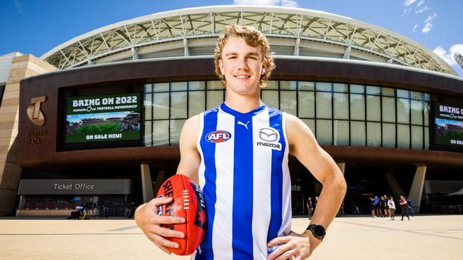 No.1 draft pick Jason Horne-Francis. Picture: James Elsby/AFL Photos via Getty Images