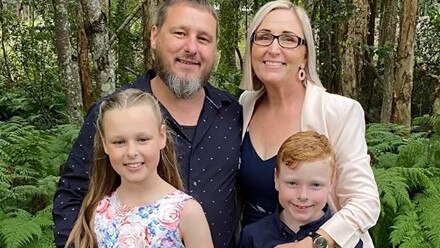 Geoff and Sommar Lee, along with their 10-year-old daughter Chloe and eight-year-old son Declan had to be cut from their car and flown to hospitals in Perth after a shocking crash in Western Australia Sunday morning. Picture: Facebook