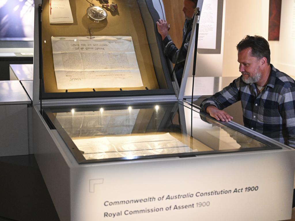 The Australian Constitution is housed at the National Archives of Australia in Canberra. Picture: NCA NewsWire/Martin Ollman