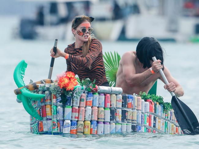 Darwins fun crowd turns out for the Lions Beer Can Regatta at Mindil BeachPicture: Glenn Campbell