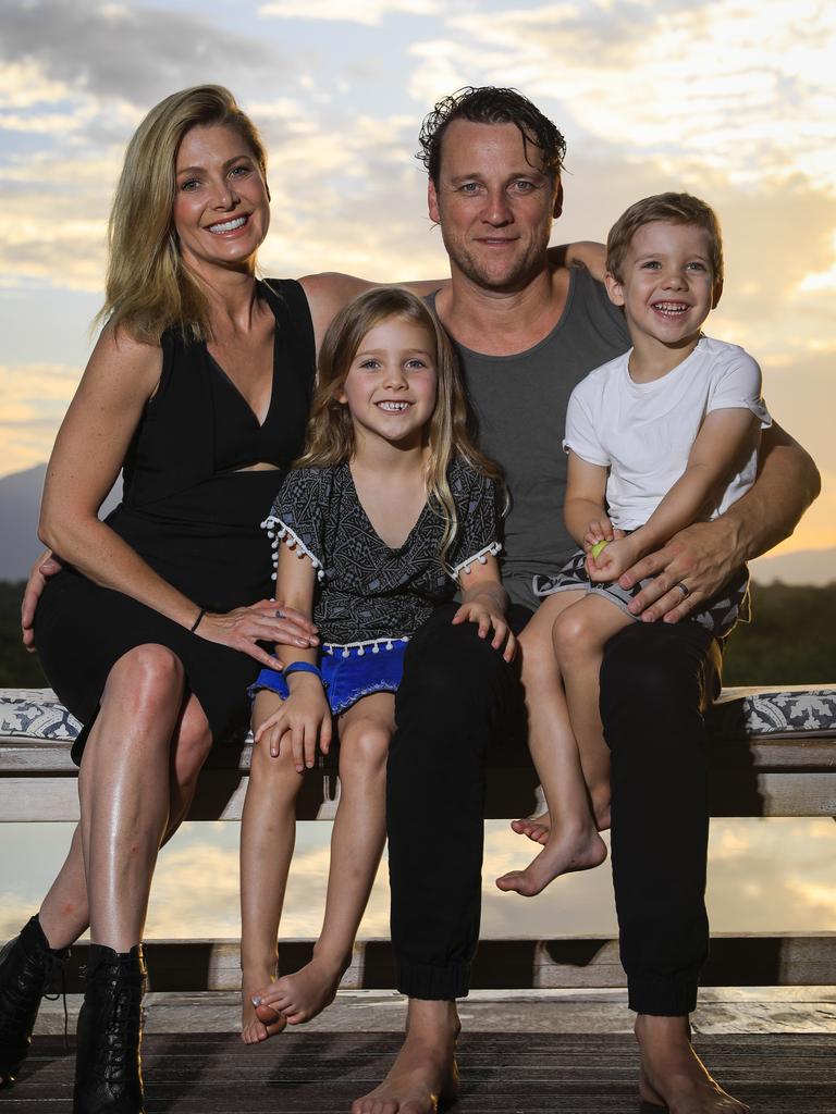 Nat still “adores” ex-husband Cam McGlinchey, seen here with their two children. Picture: Dylan Robinson