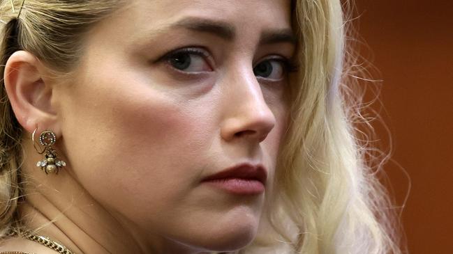 Amber Heard waits for the jury decision. Picture: AFP