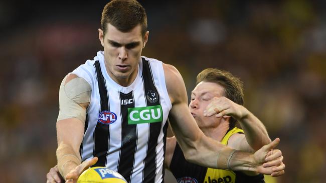 Mason Cox will challenge a one-game suspension on Tuesday at the tribunal. Picture: Julian Smith. 