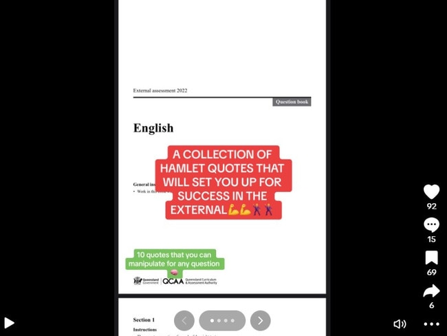 KIS Academics uses TikTok to dissect QCAA English. Picture: Supplied
