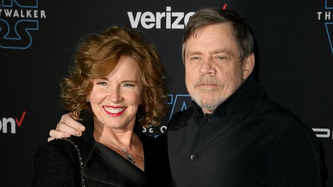 \Mark Hamill and his wife of 42 years, Marilou, at the premiere of Star Wars: The Rise Of The Skywalker in December. Picture: Kevin Winter/Getty Images