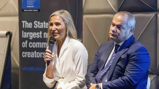 Mayoral debate between Tom Tate and Mona Hecke at a UDIA lunch at the Hilton in Surfers Paradise. Picture: Jerad Williams