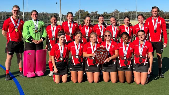 The victorious Illawarra Academy of Sport Girls Hockey side. Photo: Contributed