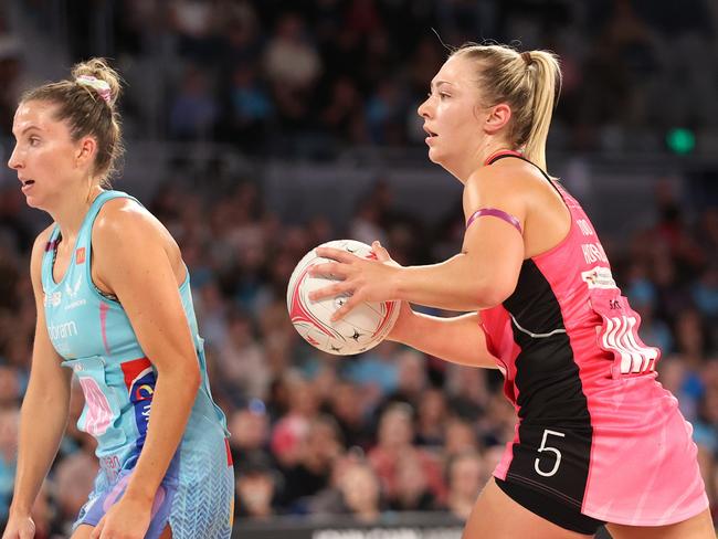 Thunderbirds star Georgie Horjus during the 22-point win. Picture: Getty Images