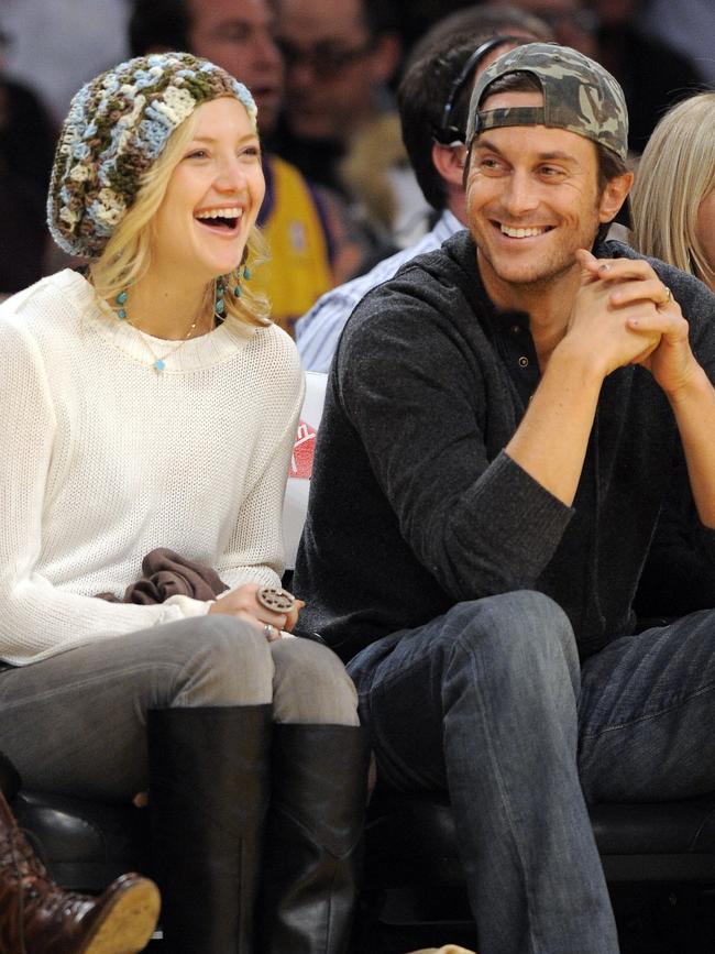 Kate Hudson with her brother and actor Oliver. Picture: AP/Mark Terrill 