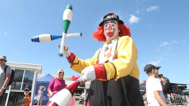 Gold Coast Show’s Rollo the Clown. Picture: Mike Batterham