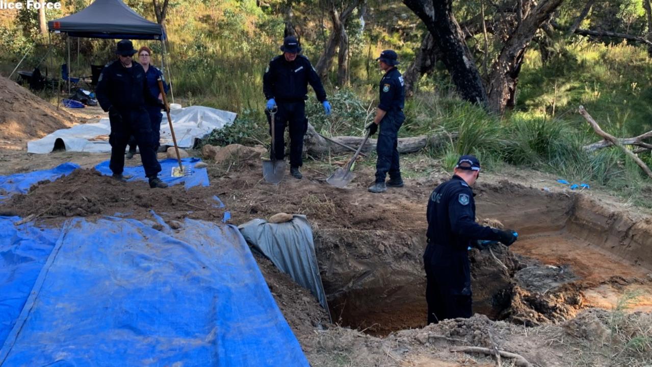 Police digging for Jacky Wong’s body.