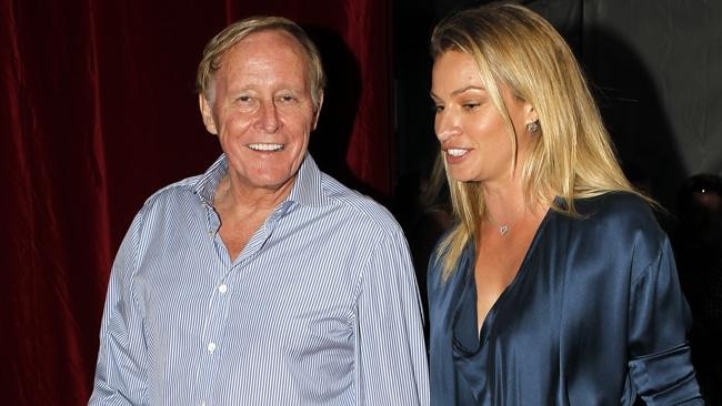 Jim Clark and Kristy Hinze at the Jon Bon Jovi concert at the Star City Casino in Sydney.