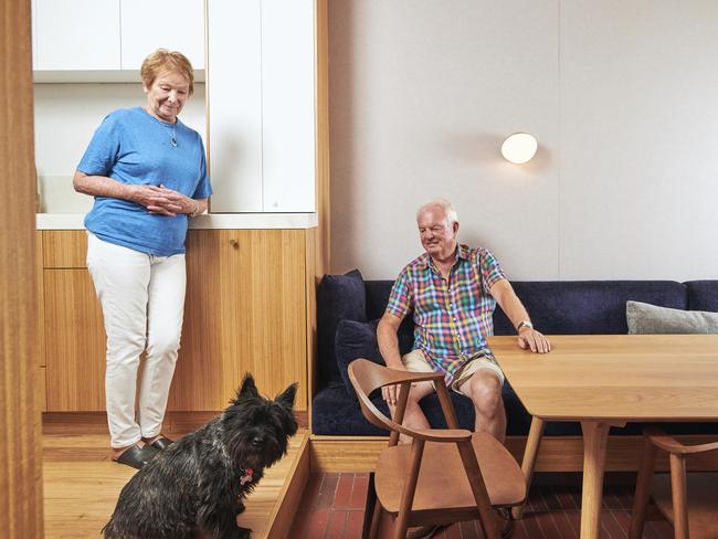 Terry and Dawn at their home, Melrose Terrace in North Melbourne. Picture: Eugene Hyland