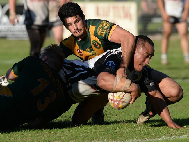 Tiger Vatuvei came close to notching a four-pointer. Picture: Ian Svegovic