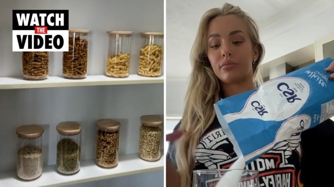 Tammy Hembrow makes over pantry with Kmart items