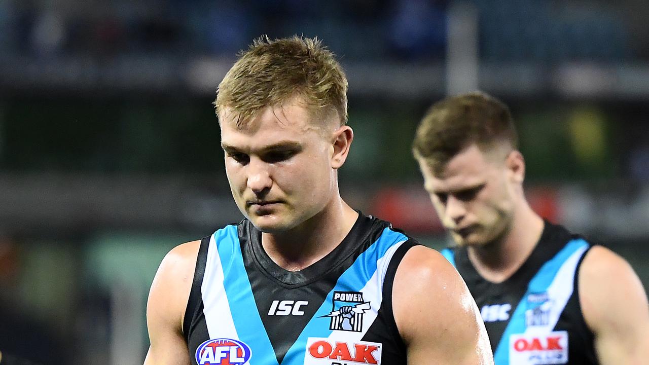 Ollie Wines has been axed as Port Adelaide captain.