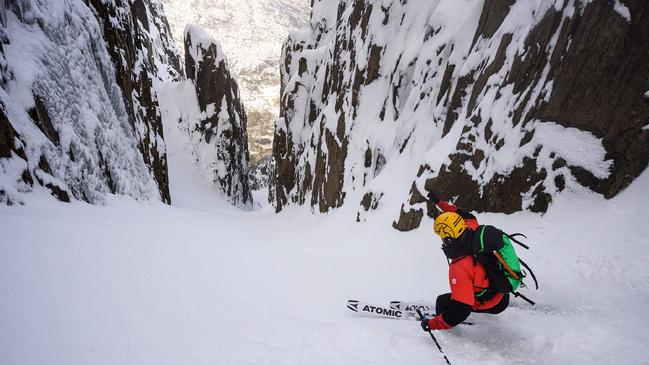 Cradle Mountain skiing. Picture: Shaun Mittwollen