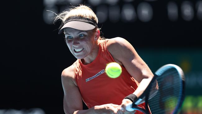 Maddison Inglis in action against Kaia Kanepi. Picture: Getty Images