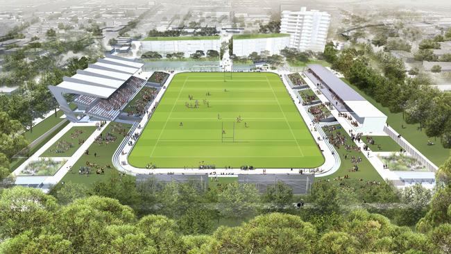 One of six redevelopment plans for Brookvale Oval, which is expected to receive a major facelift from the state government.