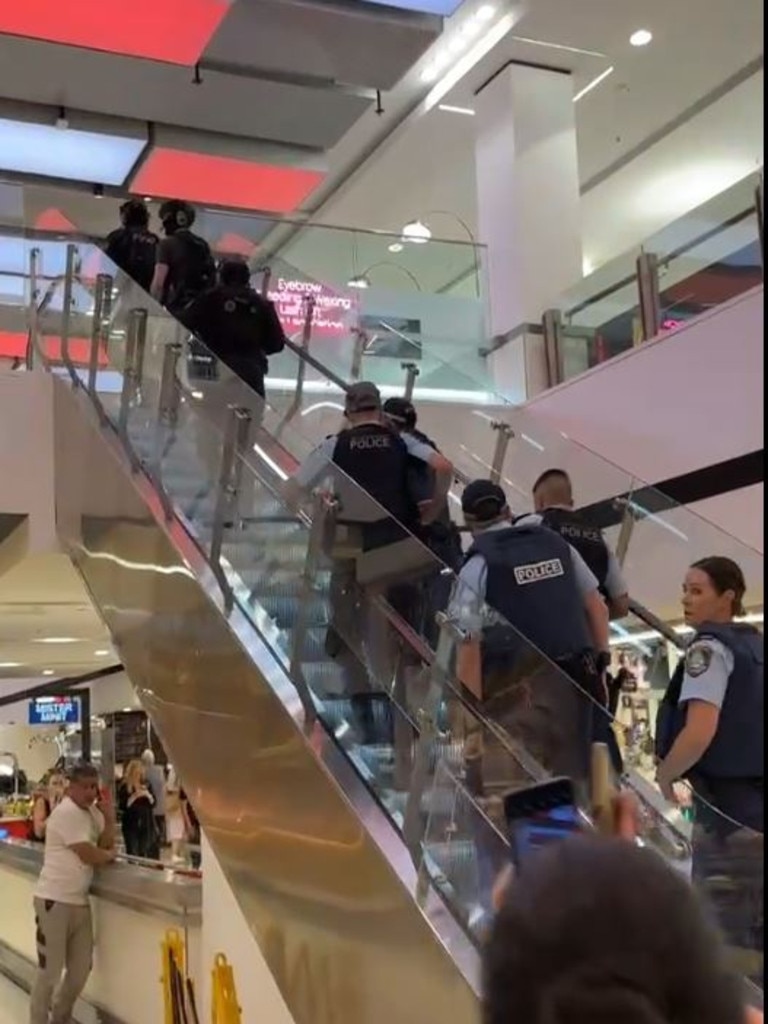 Incident at Bondi Junction Westfields. Reports of people stabbed and Police shooting an offender. Picture Max Mason Hubers